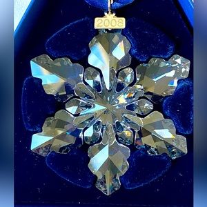 Swarovski Crystal 2008 Annual Snowflake Ornament~ New In Excellent Condition~COA